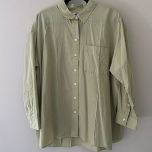 NWT Madewell Oversized Signature Poplin Button Up Shirt.